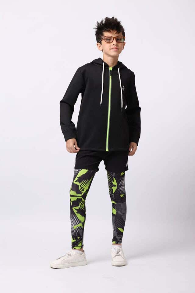 Anja Polyester Sport Jackets, For Boys - Black