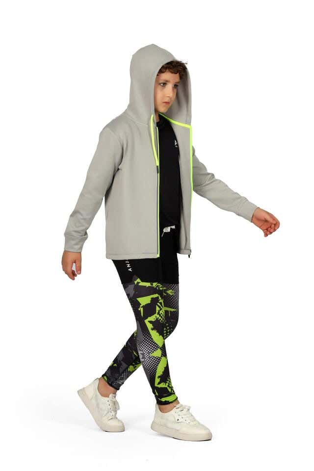 Anja Polyester Sport Jackets, For Boys - Grey