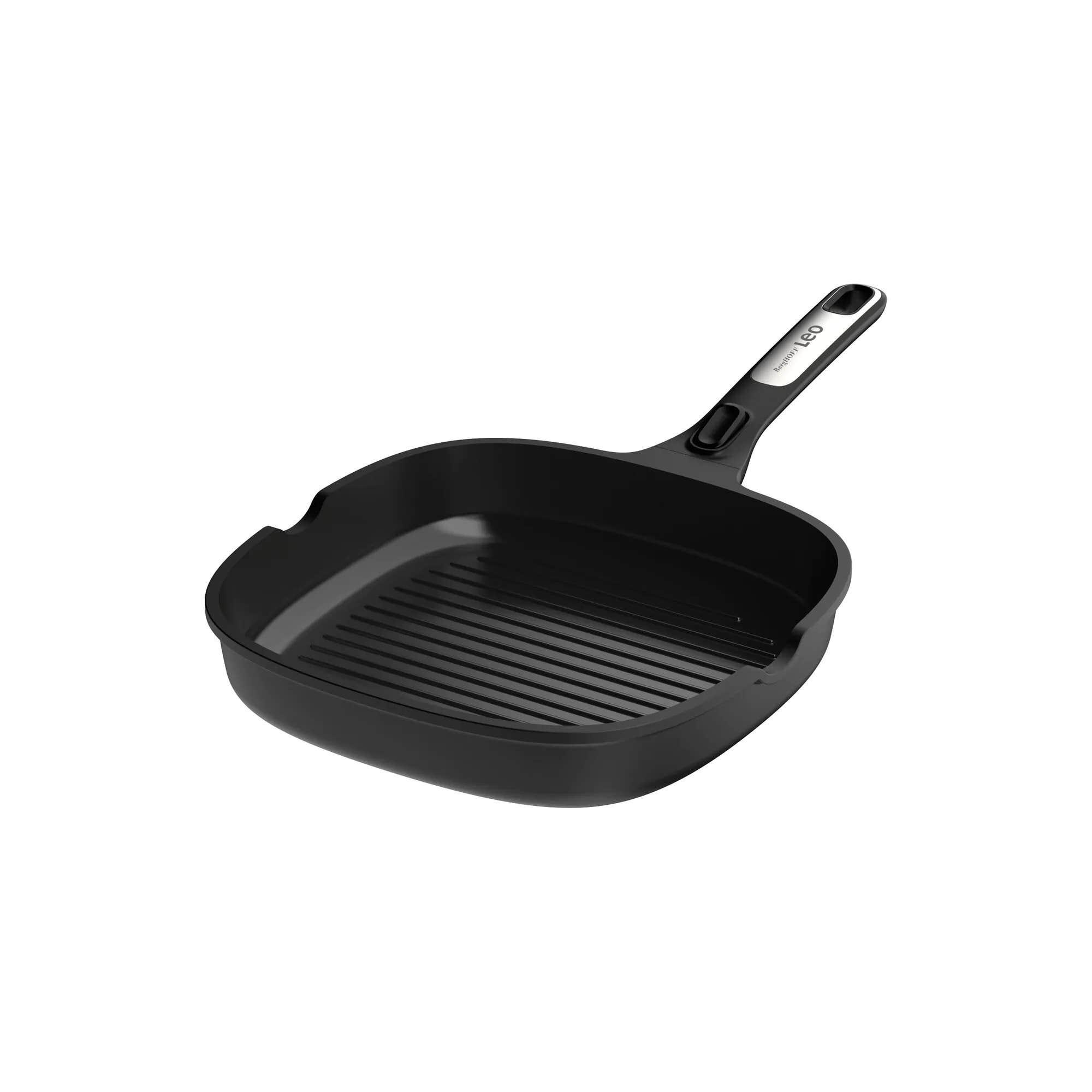 Berghoff Leo Phantom Ceramic Square Grill Pan , 26 cm - Black