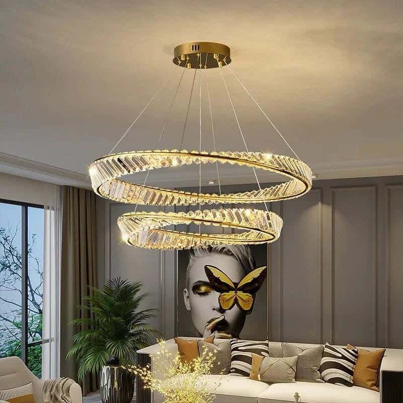 Joky Stainless Steel Crystal Chandelier, 80X80X81 Cm - Gold