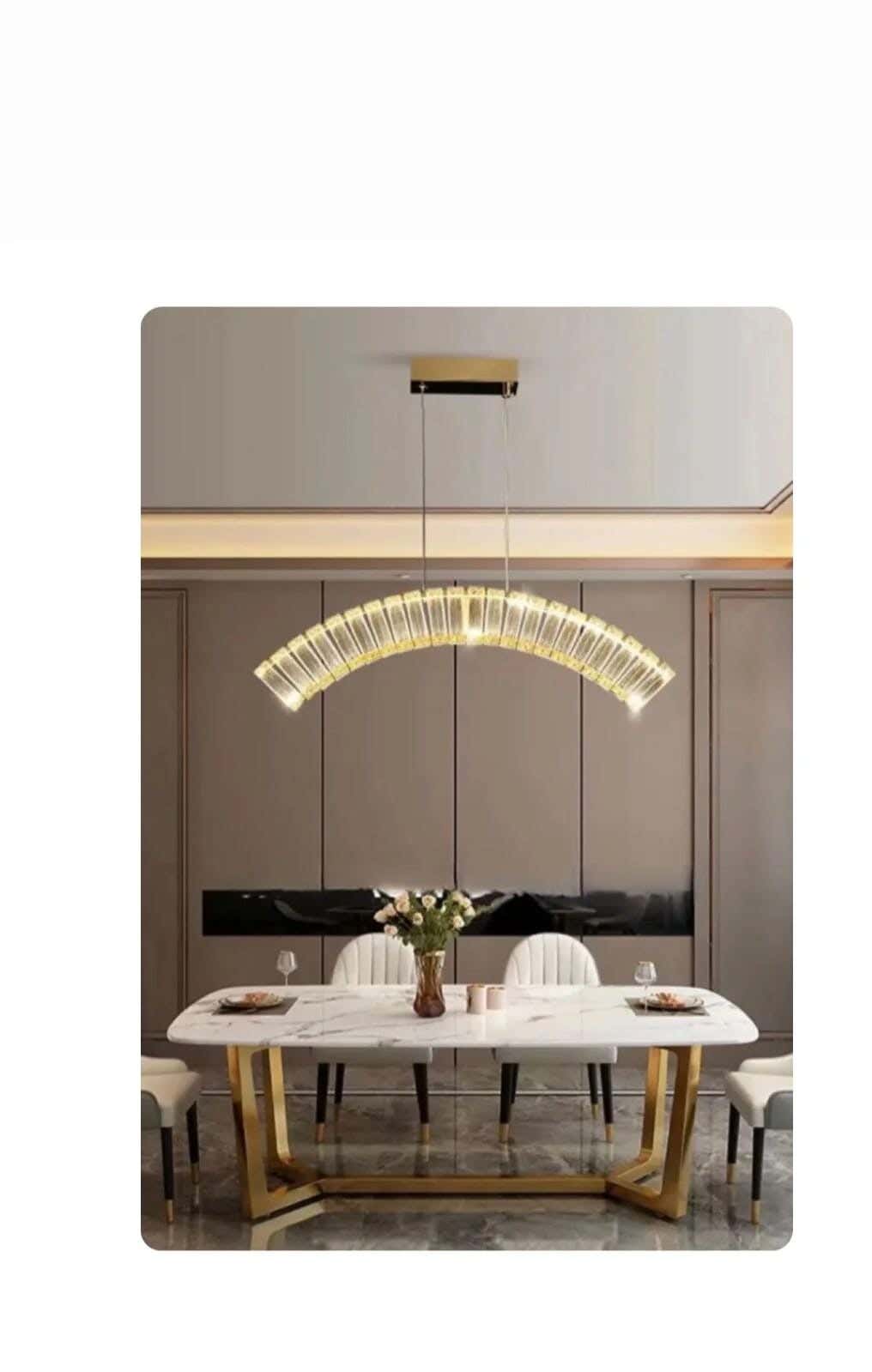 Joky Stainless Steel Crystal Chandelier, 80X60 Cm - Gold
