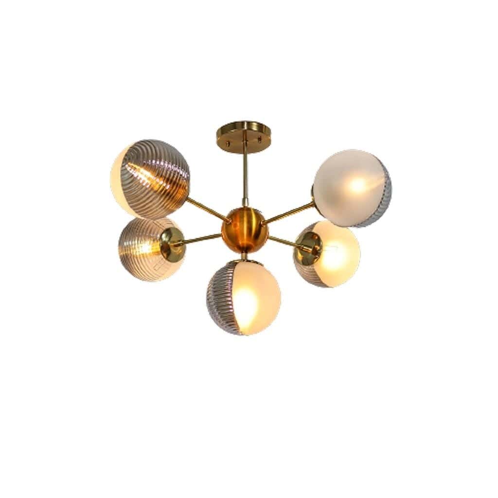 Joky Electrostatic Powder-Coated Steel Chandelier, 40X70 Cm - Glossy Gold