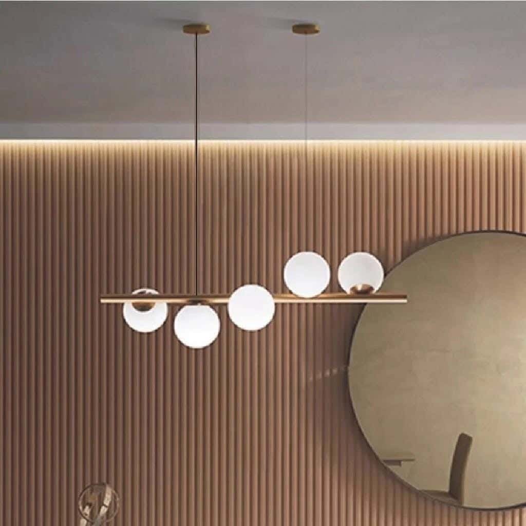 Joky Electrostatic Powder-Coated Steel Chandelier, 90×55×40 Cm - Copper