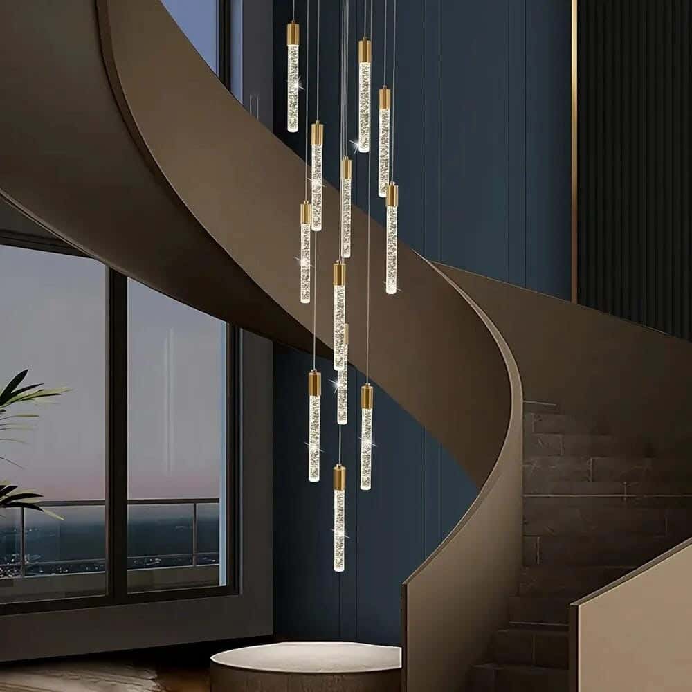 Joky LED Chandelier, 40X40 Cm - Shiny Gold