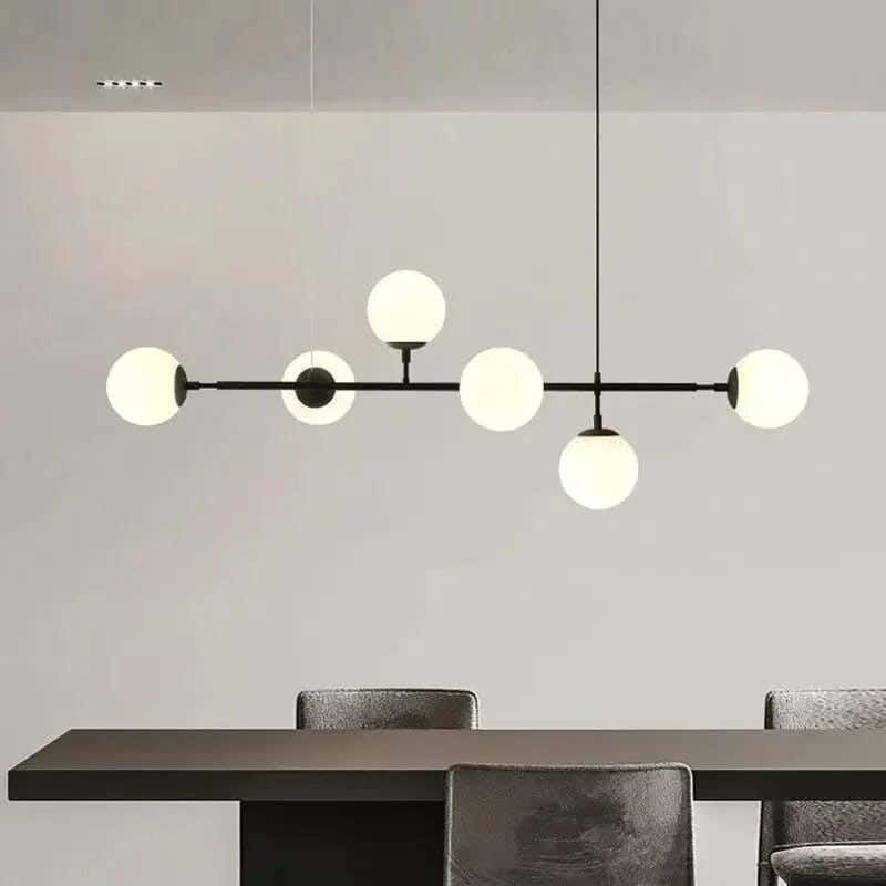 Joky Electrostatic Powder-Coated Steel Chandelier, 130 X 45 Cm - Black