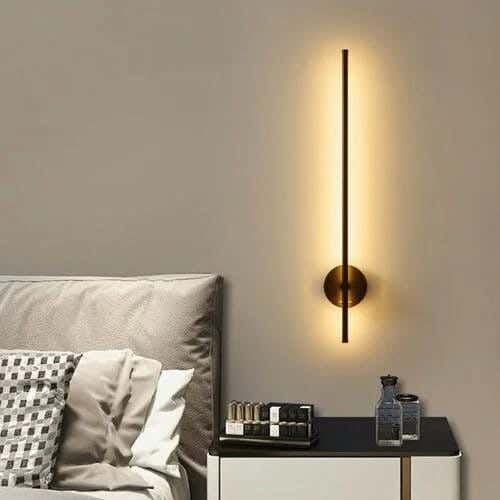 Jocky LED Steel Electrostatic Paint Wall Light, 62 X 1.6 Cm - Black