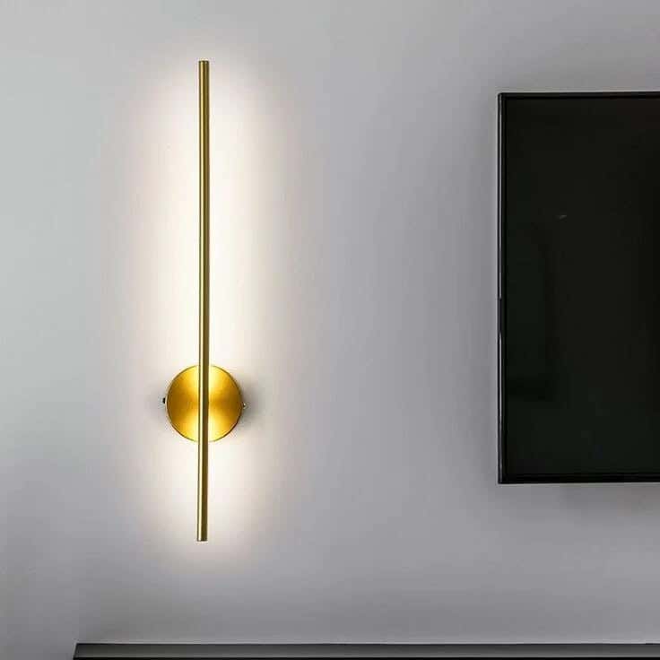 Jocky LED Steel Electrostatic Paint Wall Light, 62 X 1.6 Cm - Gold