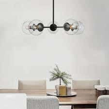 Joky Electrostatic Powder-Coated Steel Chandelier, 30X70 Cm - Black