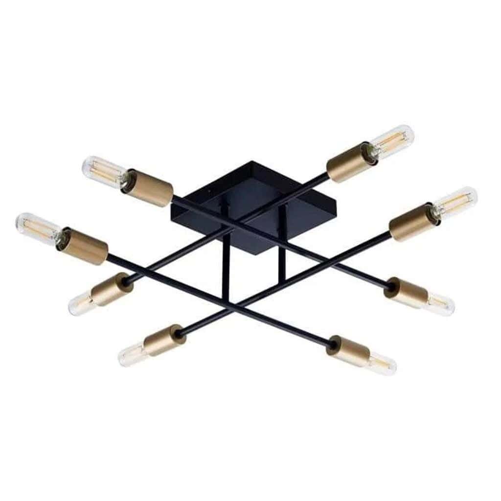Joky Electrostatic Powder-Coated Steel Chandelier, 20X60 Cm - Black Gold