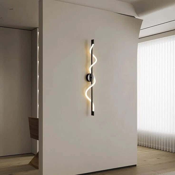 LED LED Wall Sconce, Electrostatic Paint, Joky, 100 Cm - Black