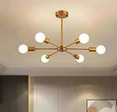Joky Electrostatic Powder-Coated Steel Chandelier, 60 X 25 Cm - Glossy Gold