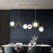 Joky Electrostatic Powder-Coated Steel Chandelier, 35X100 - Glossy Gold