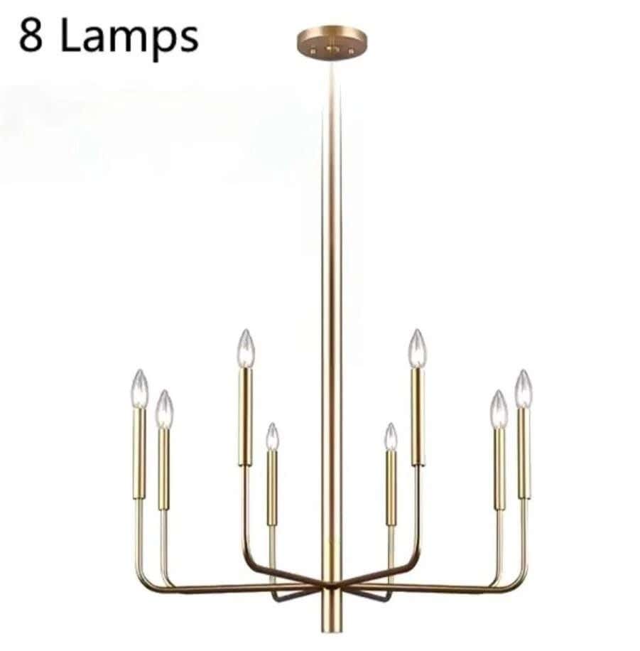 Joky Electrostatic Powder-Coated Steel Chandelier, 53 X 70 Cm - Glossy Gold