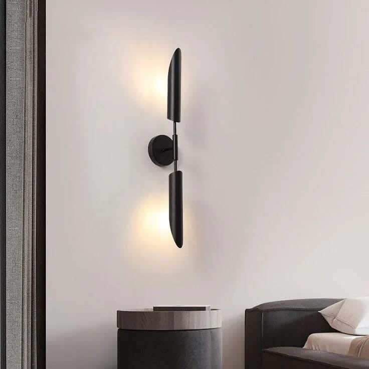 LED LED Wall Sconce, Electrostatic Paint, Joky, 60 X 10 Cm - Black
