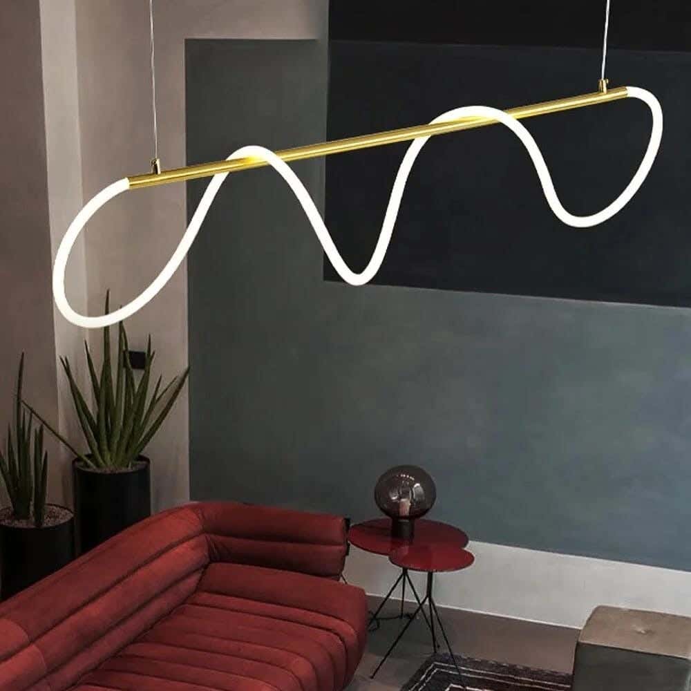 Joky LED Chandelier, 140X45 Cm - Shiny Gold