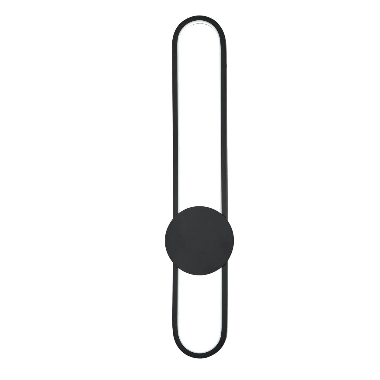 LED LED Wall Sconce, Steel Electrostatic Paint, Joky, 60 Cm - Black