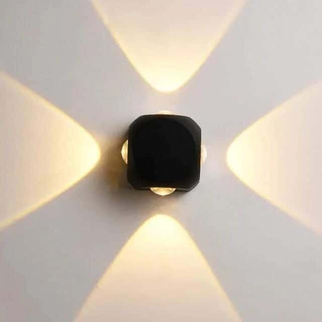 LED LED Wall Sconce, Electrostatic Paint, Joky, 7X7 Cm - Black