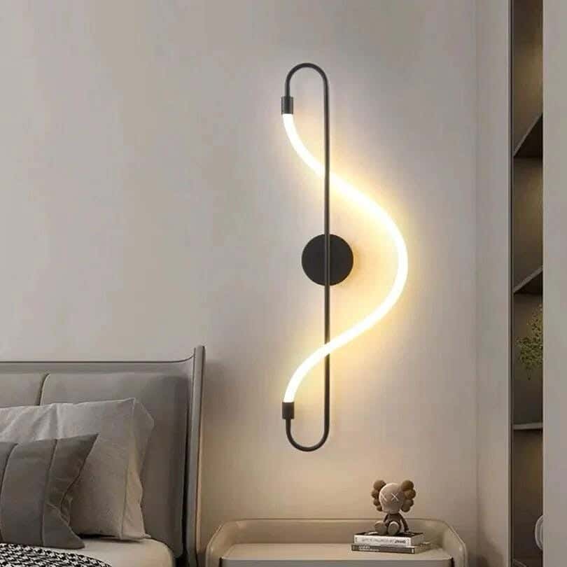LED LED Wall Sconce, Electrostatic Paint, Joky, 100 Cm - Black