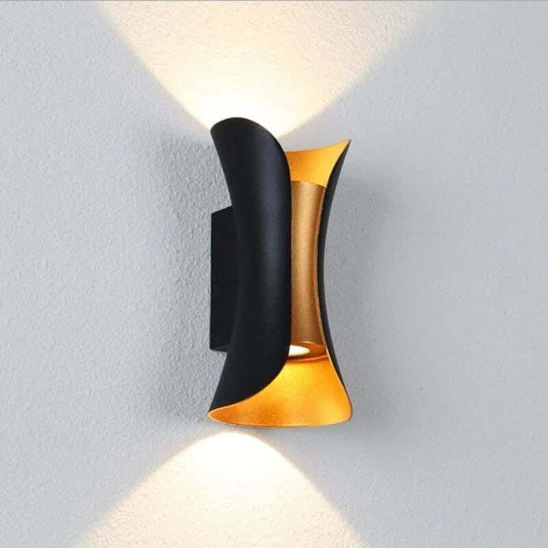 LED LED Wall Sconce, Electrostatic Paint, Joky, 15 X 7 Cm - Black Gold