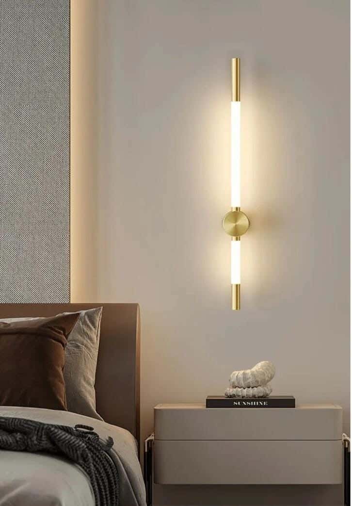 Jocky LED Steel Electrostatic Paint Wall Light, 74 Cm - Gold