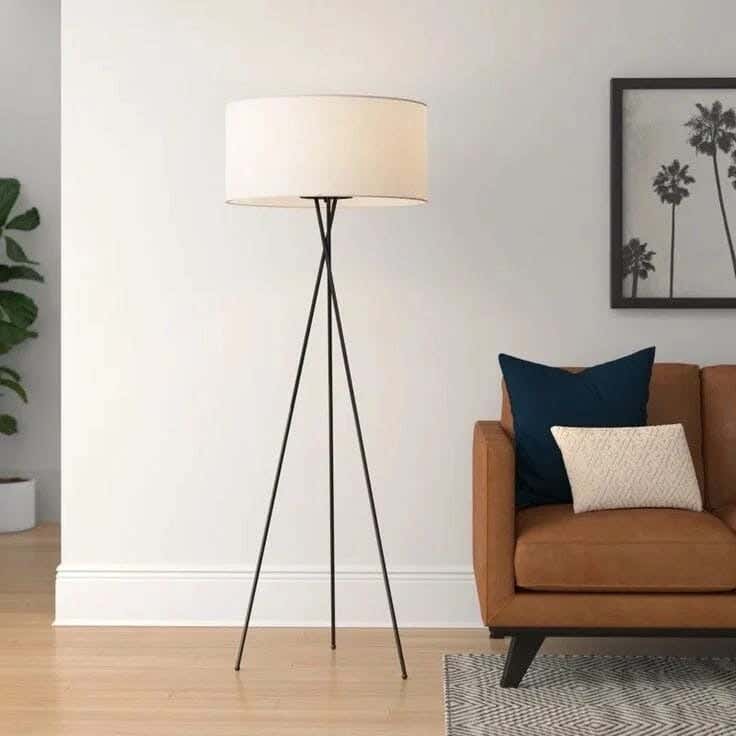 Joky Electrostatic Powder-Coated Steel Lampshade, 150 Cm - Black