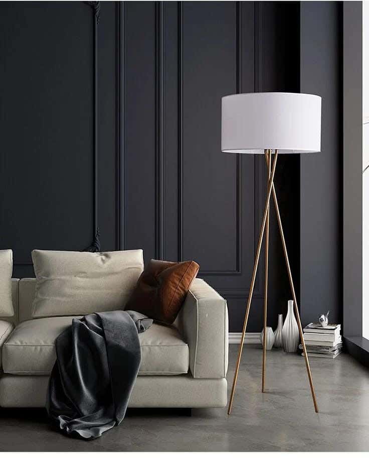 Joky Electrostatic Powder-Coated Steel Lampshade, 150 Cm - Gold