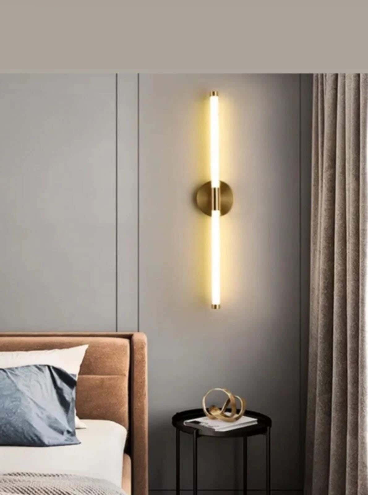 Jocky LED Steel Electrostatic Paint Wall Light, 74 Cm - Gold