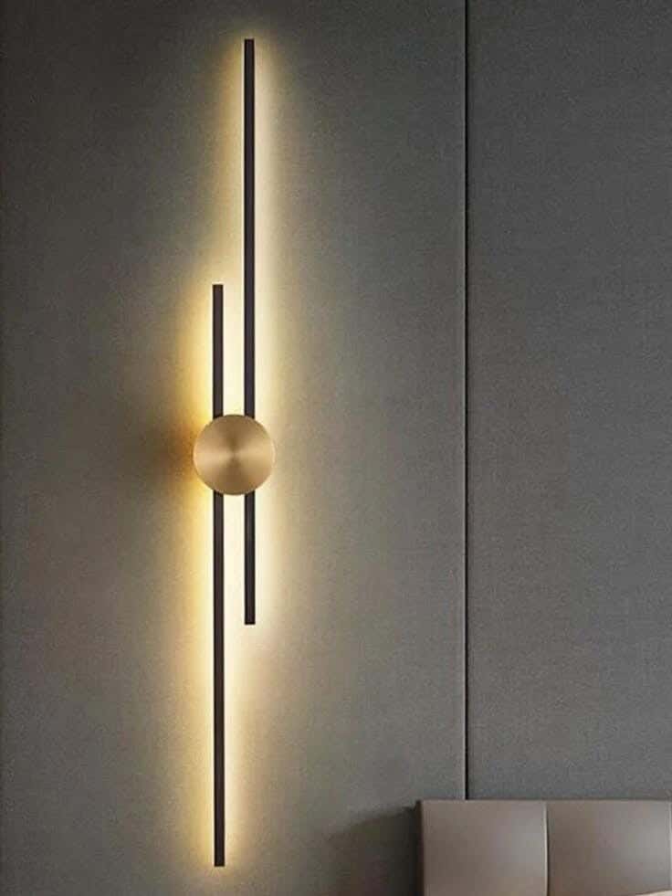 LED LED Wall Sconce With Electrostatic Paint, 100 Cm - Gold