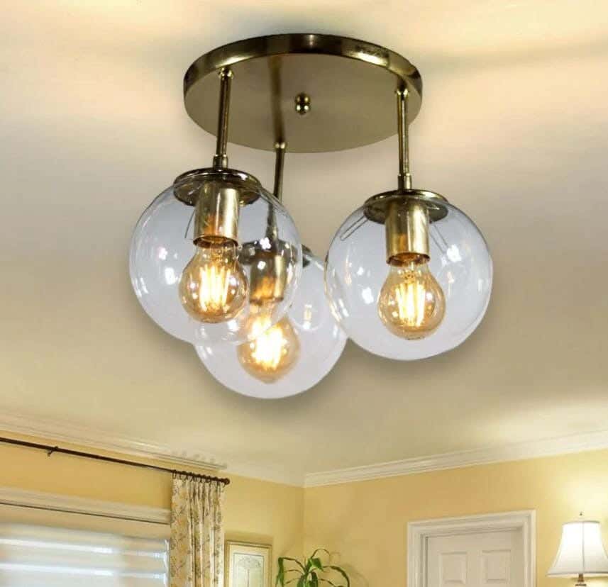 Joky Electrostatic Powder-Coated Steel Pendant Lights, 23 X 23 Cm - Gold