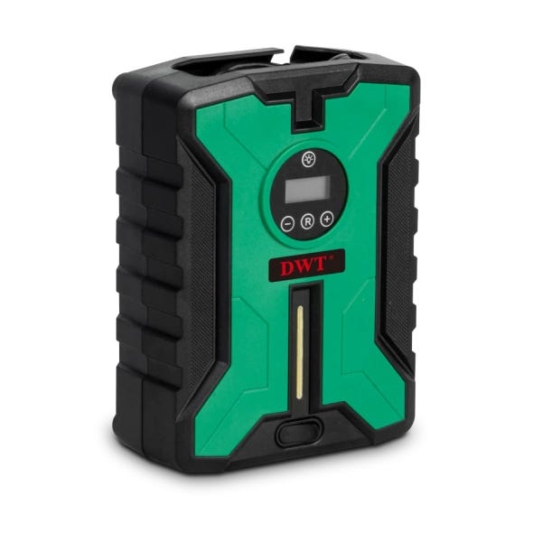 DWT KAP12-100 D Semi-Professional Vehicle Compressor, 25 Liter, 100 Watt, Digital - Black Green