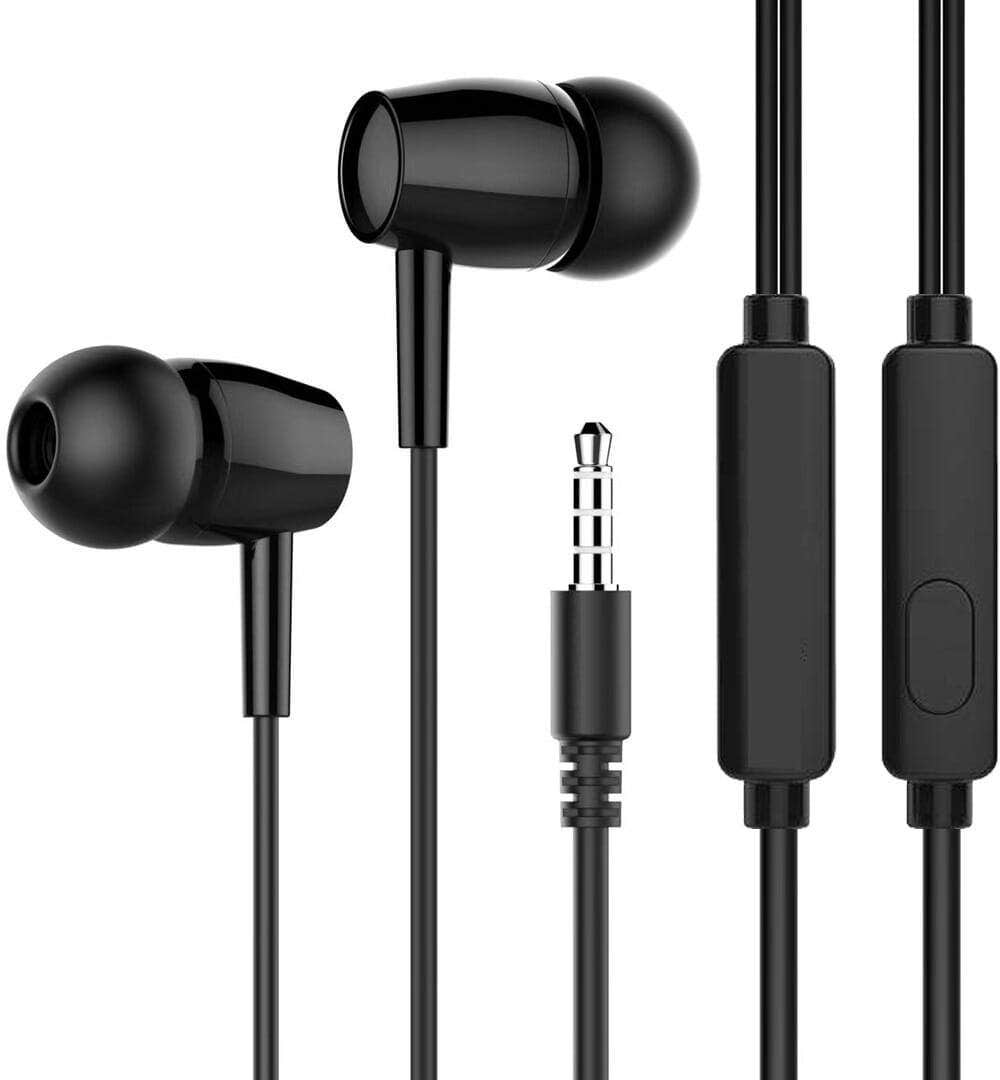 Wired Headphone, 1.2 Meters, Microphone - Black