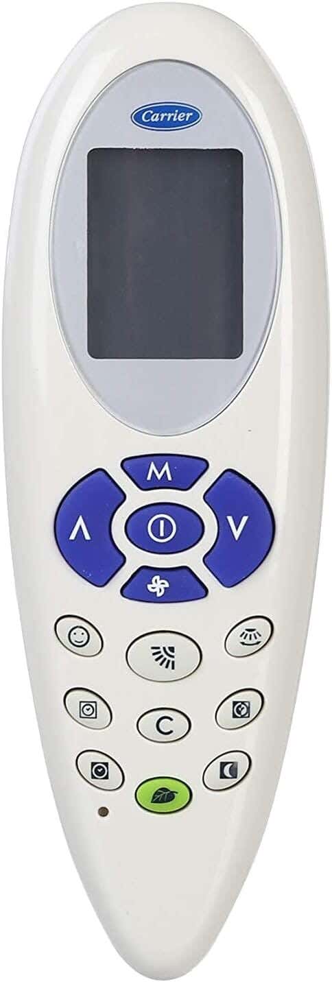 Carrier Plasma Kl138 Air Conditioner Remote Control, White
