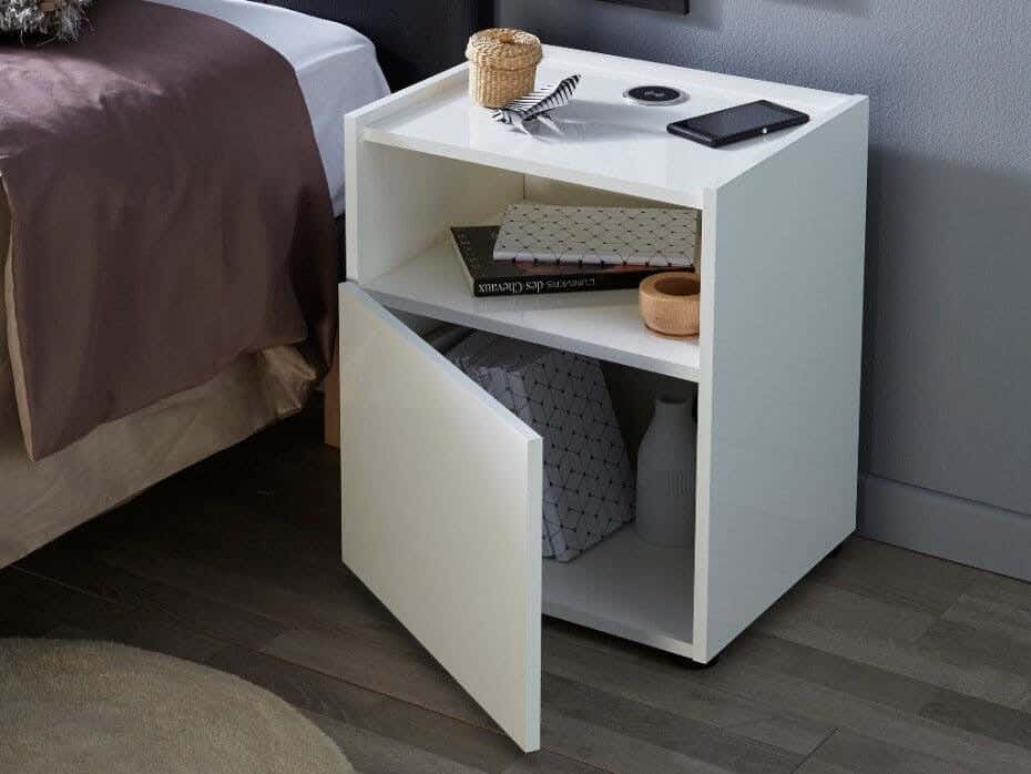 MDF Wood Commode, 55×40×30 Cm - white