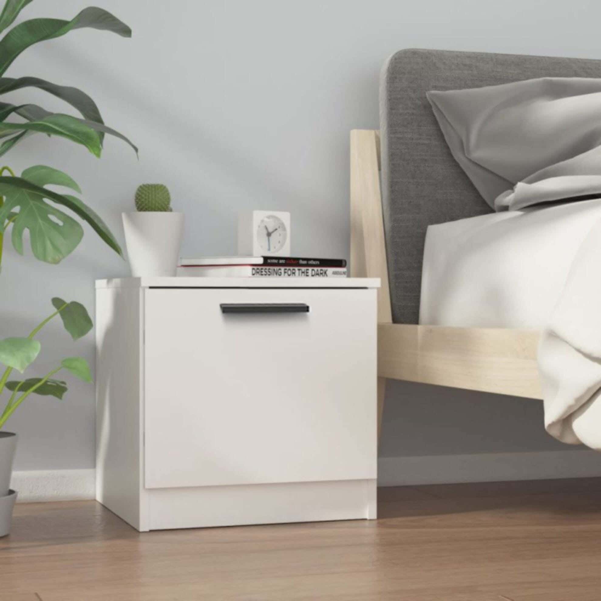 MDF Wood Modern Commode, 45x45x32 cm - White