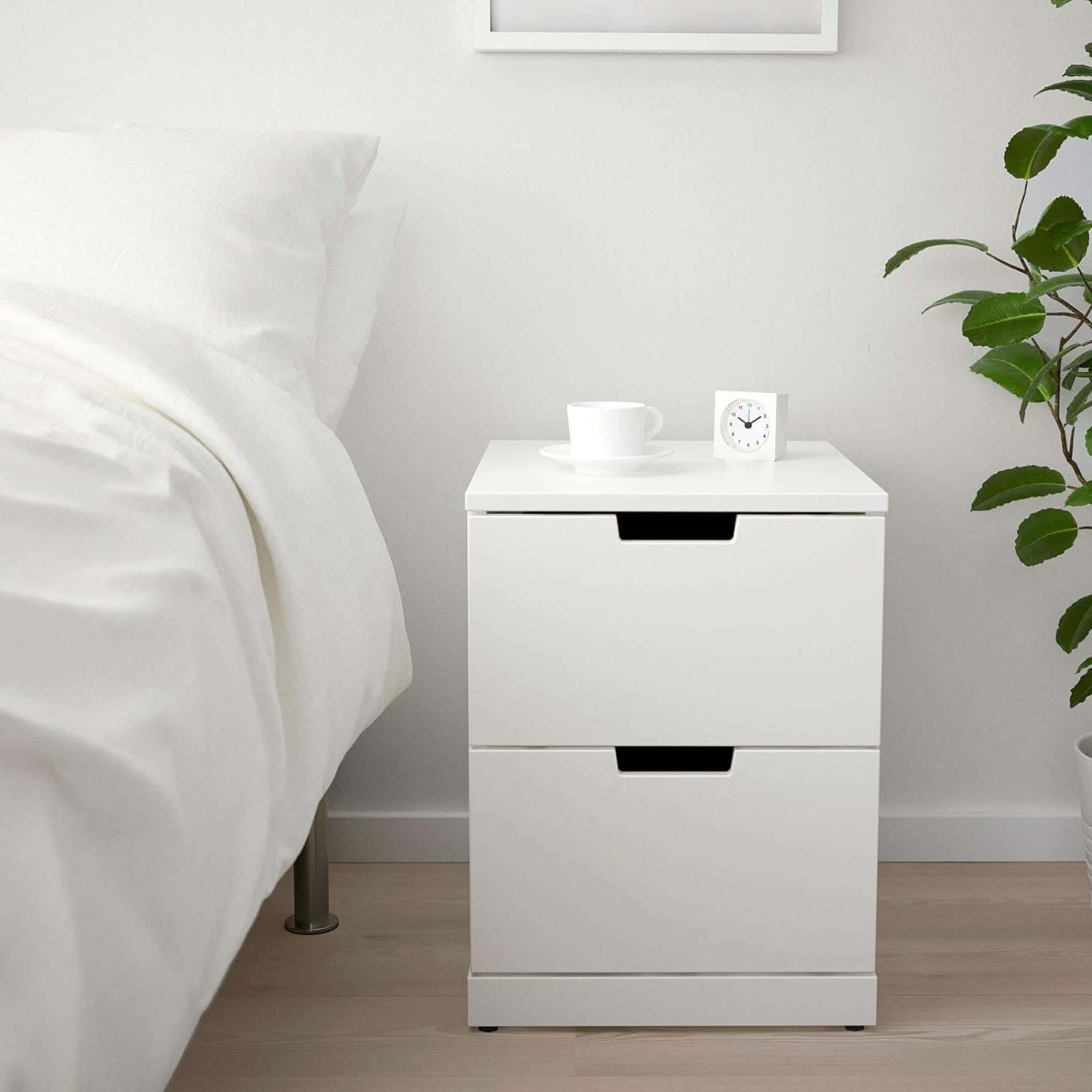 MDF Wood Modern Commode, 50x37x36 cm - White