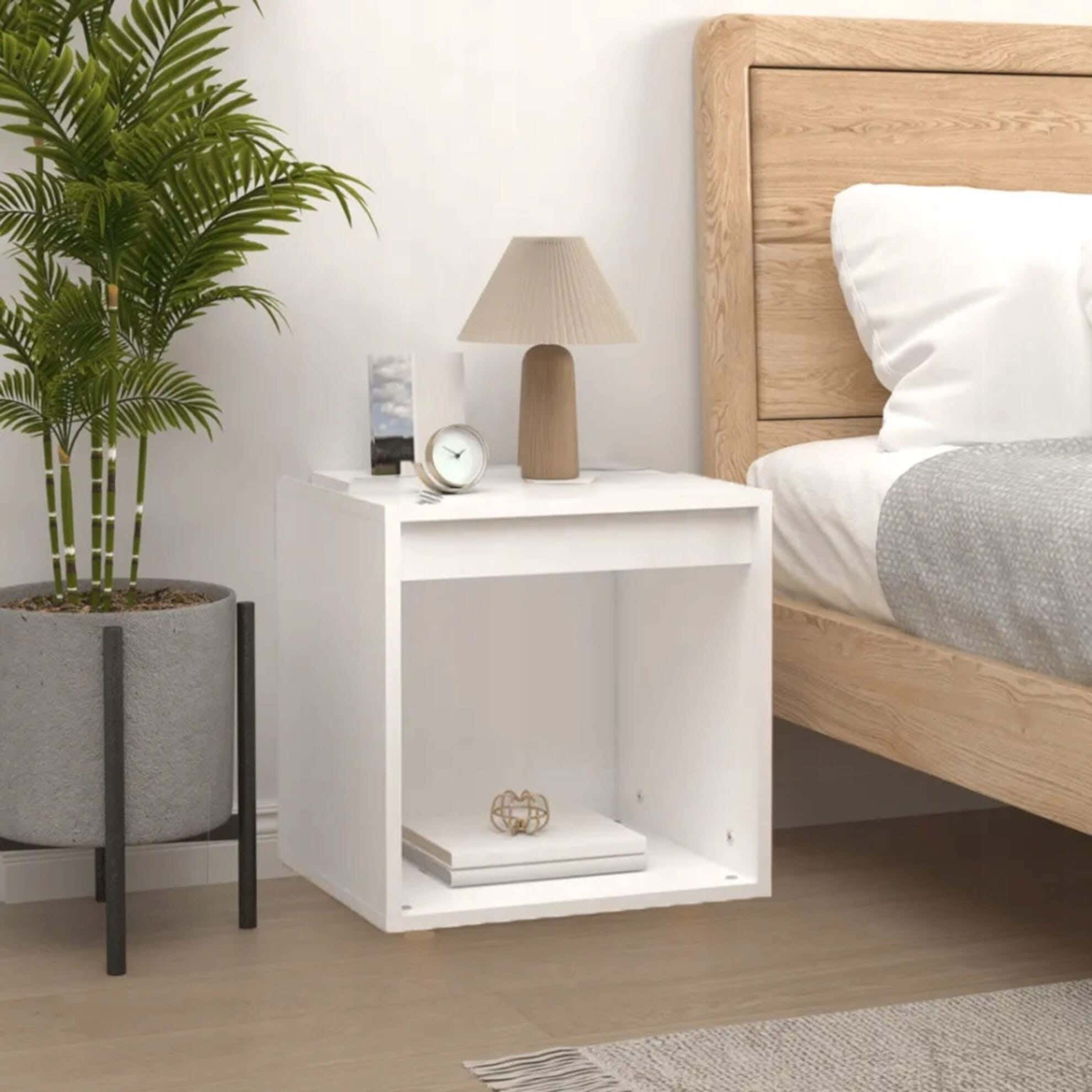 MDF Wood Modern Commode, 45x44x30 cm - White