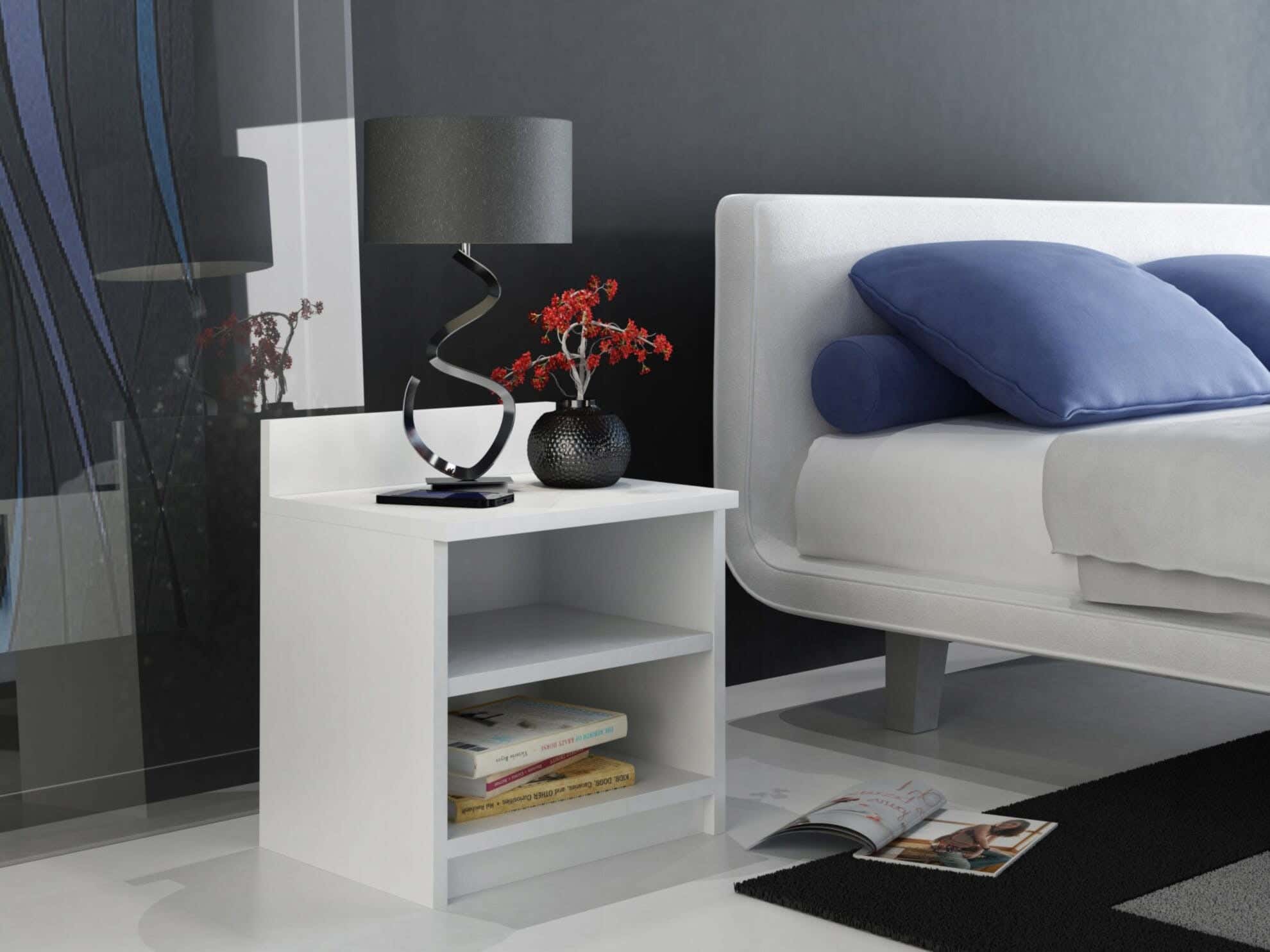 MDF Wood Modern Commode, 50x40x32 cm - White