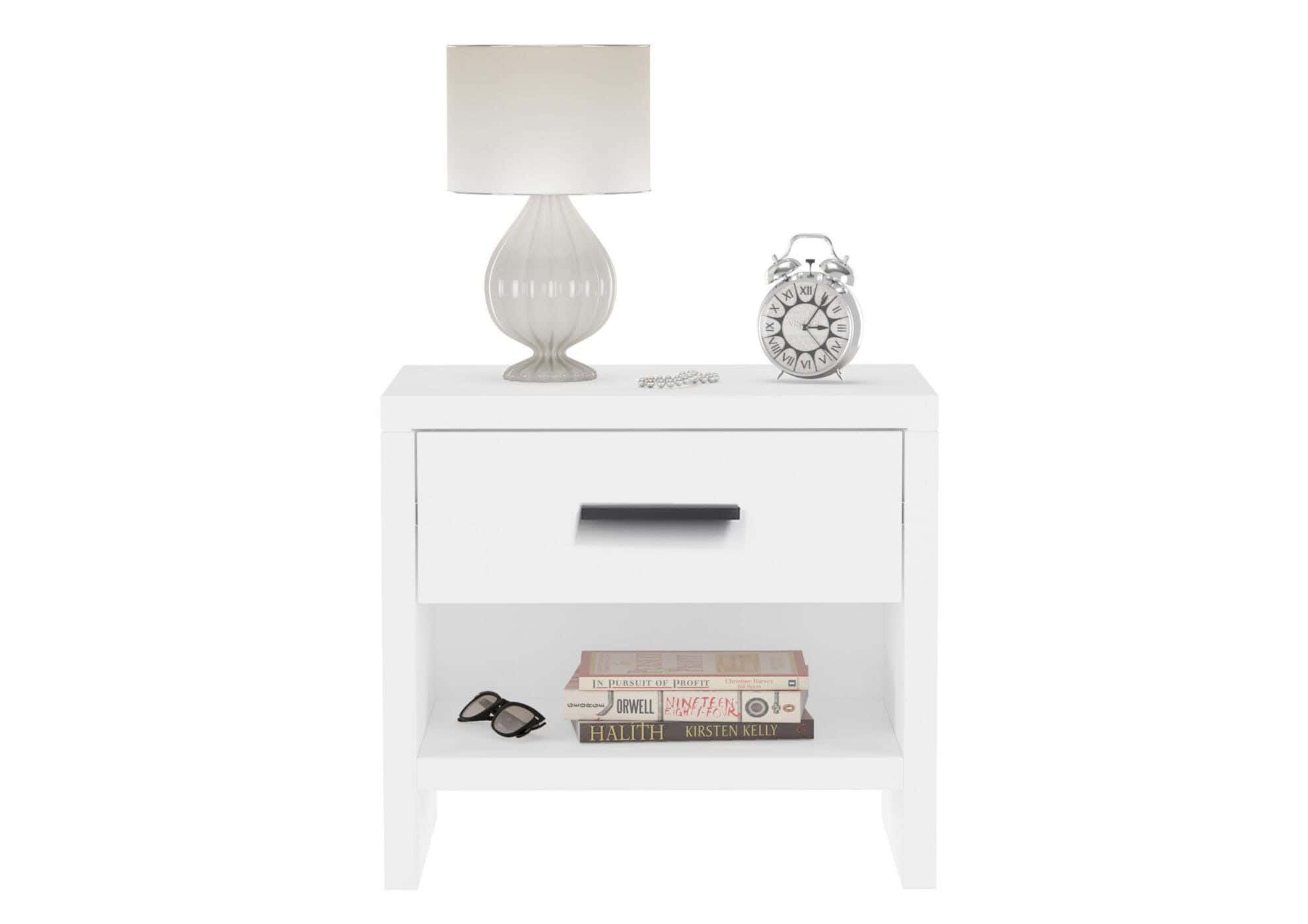 MDF Wood Modern Commode, 45x40x30 cm - White