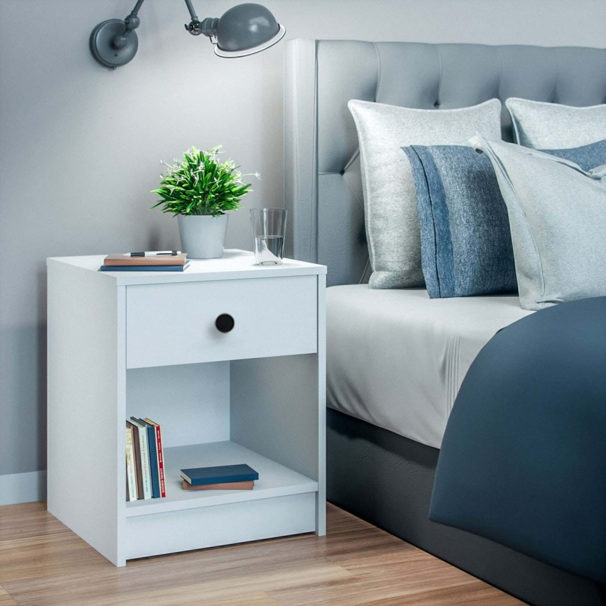 MDF Wood Modern Commode, 50x40x30 cm - White