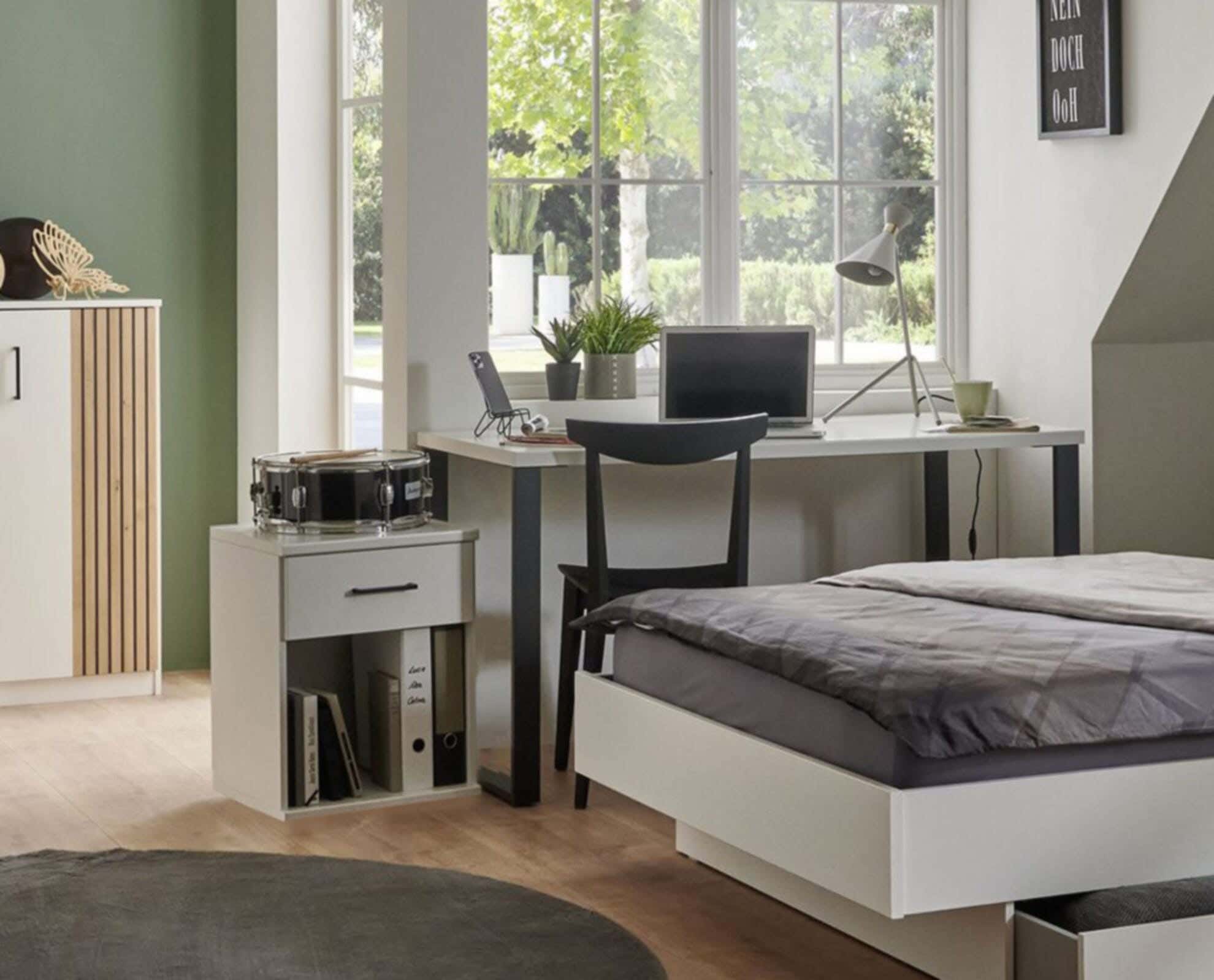 MDF Wood Modern Commode, 50x36x32 cm - White