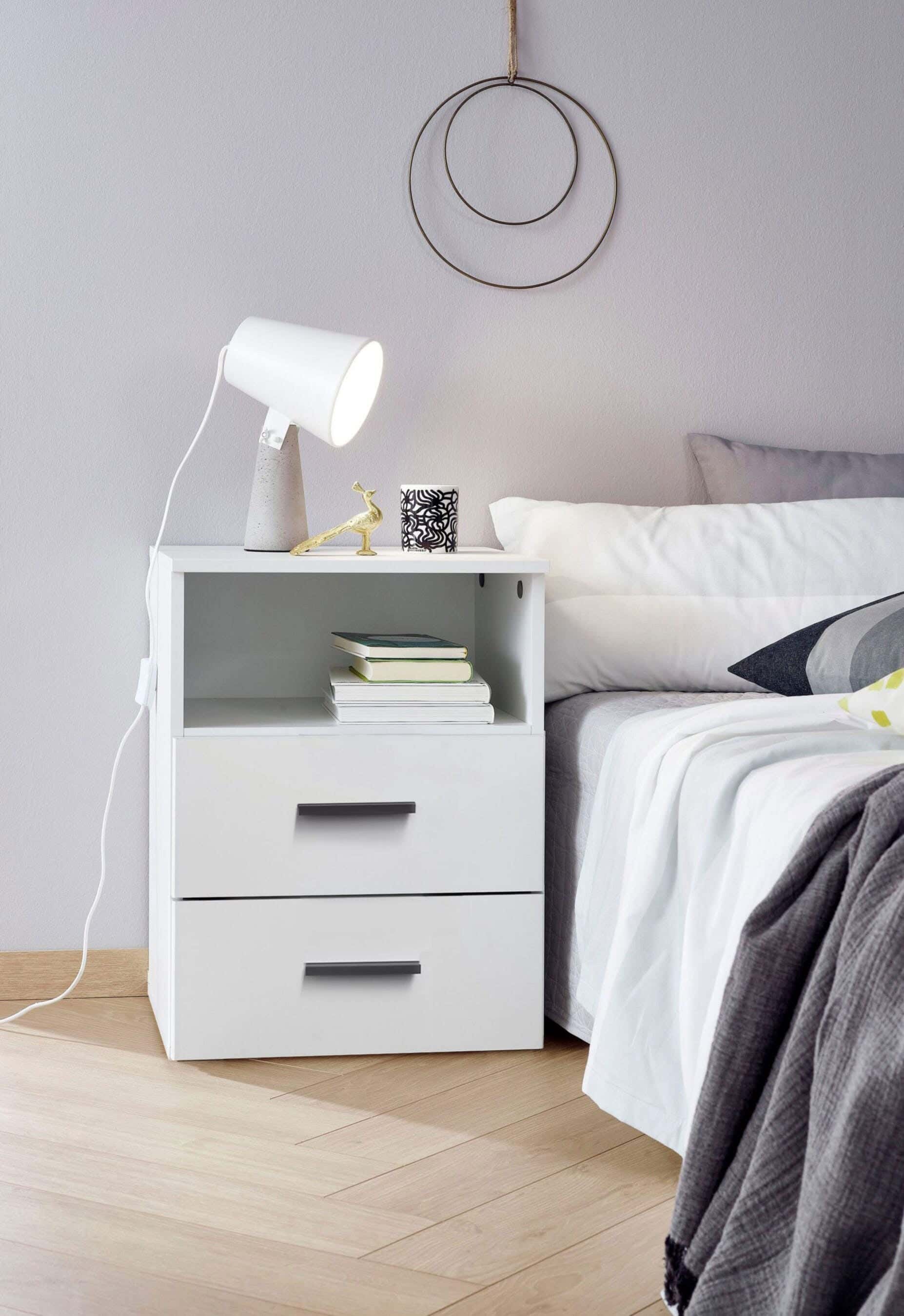 MDF Wood Modern Commode, 50x36x32 cm - White