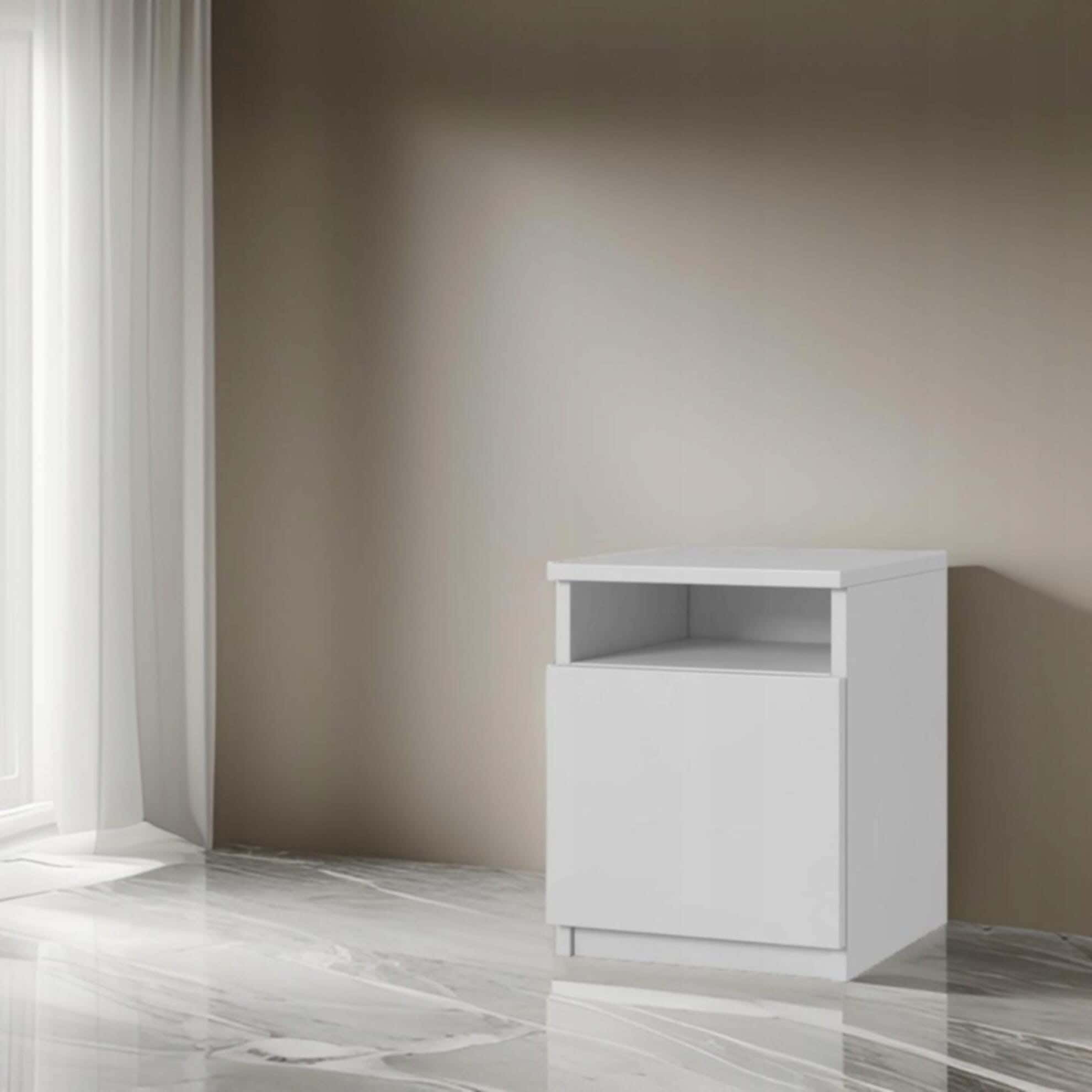 MDF Wood Modern Commode, 50x41x32 cm - White