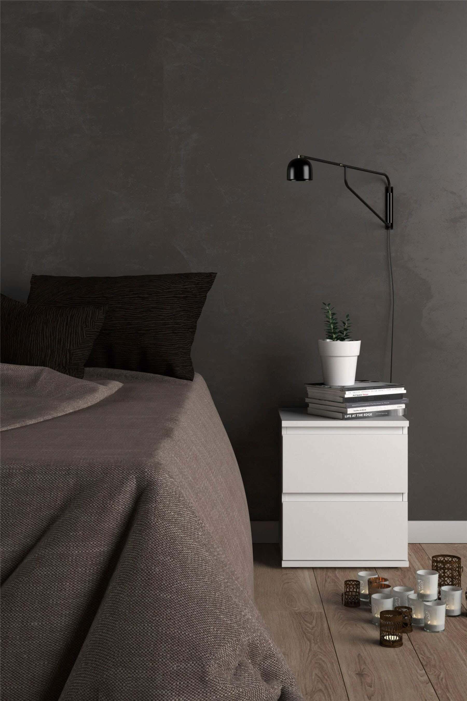 MDF Wood Modern Commode, 50x40x32 cm - White