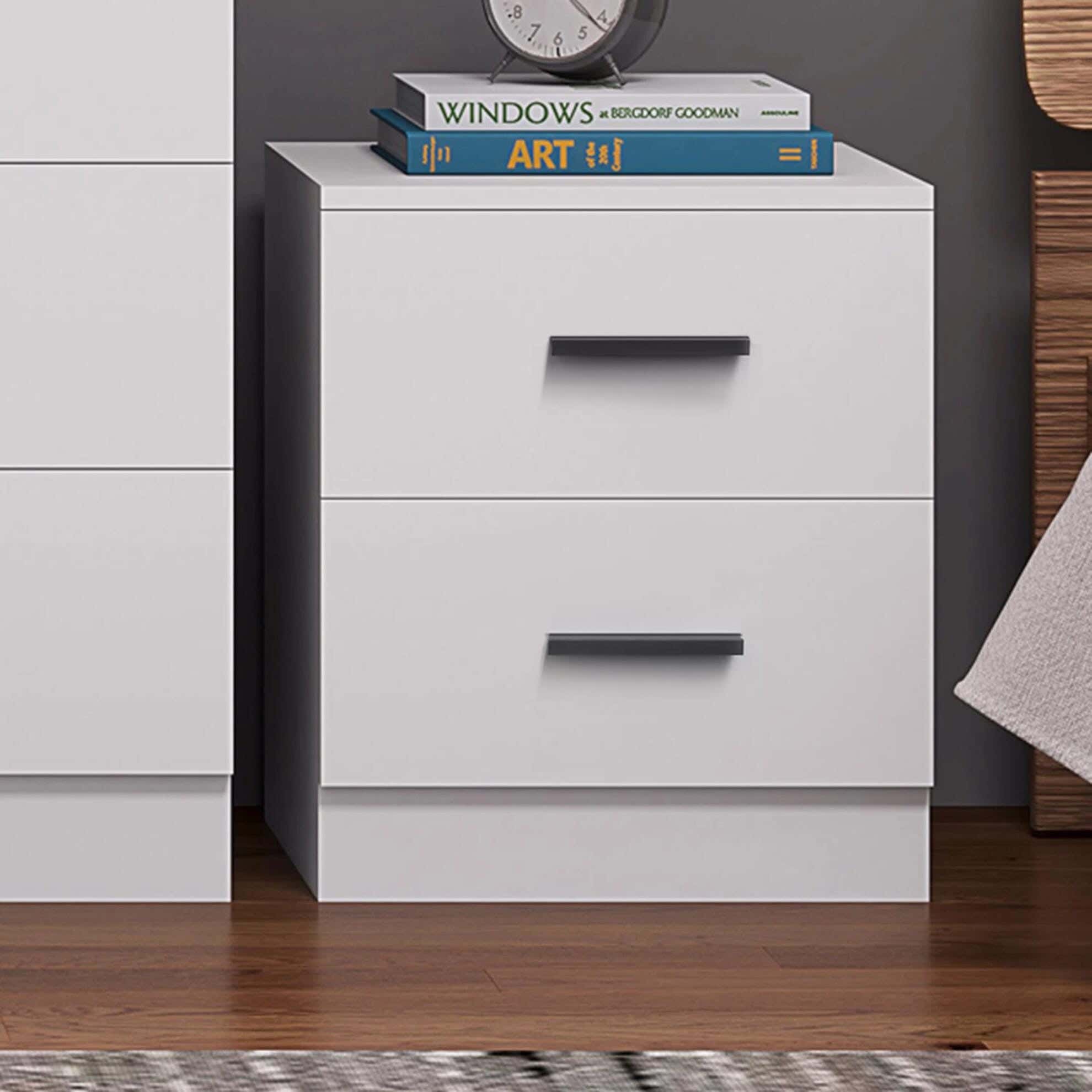 MDF Wood Modern Commode, 45x40x32 cm - White