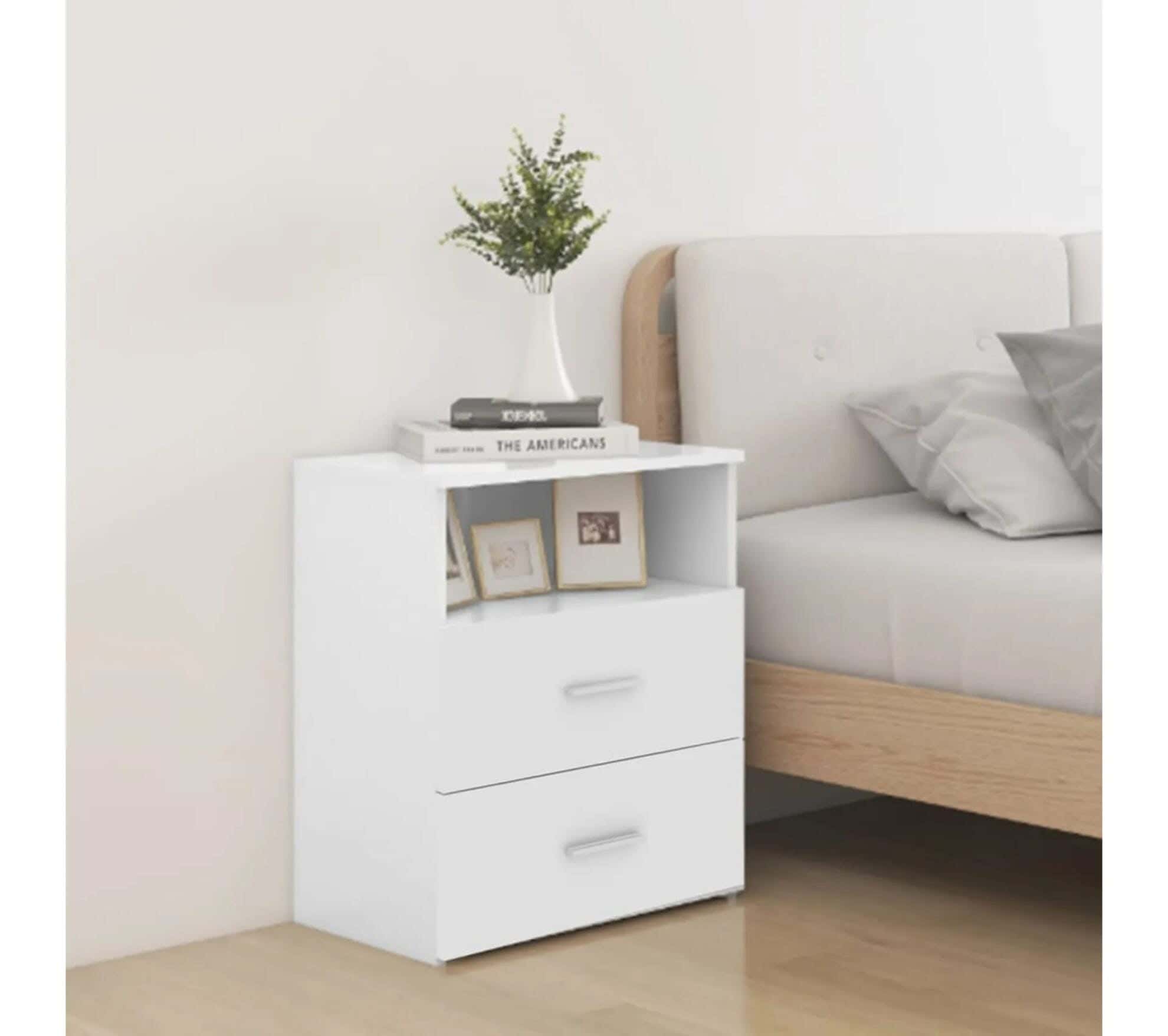 MDF Wood Modern Commode, 50x40x32 cm - White