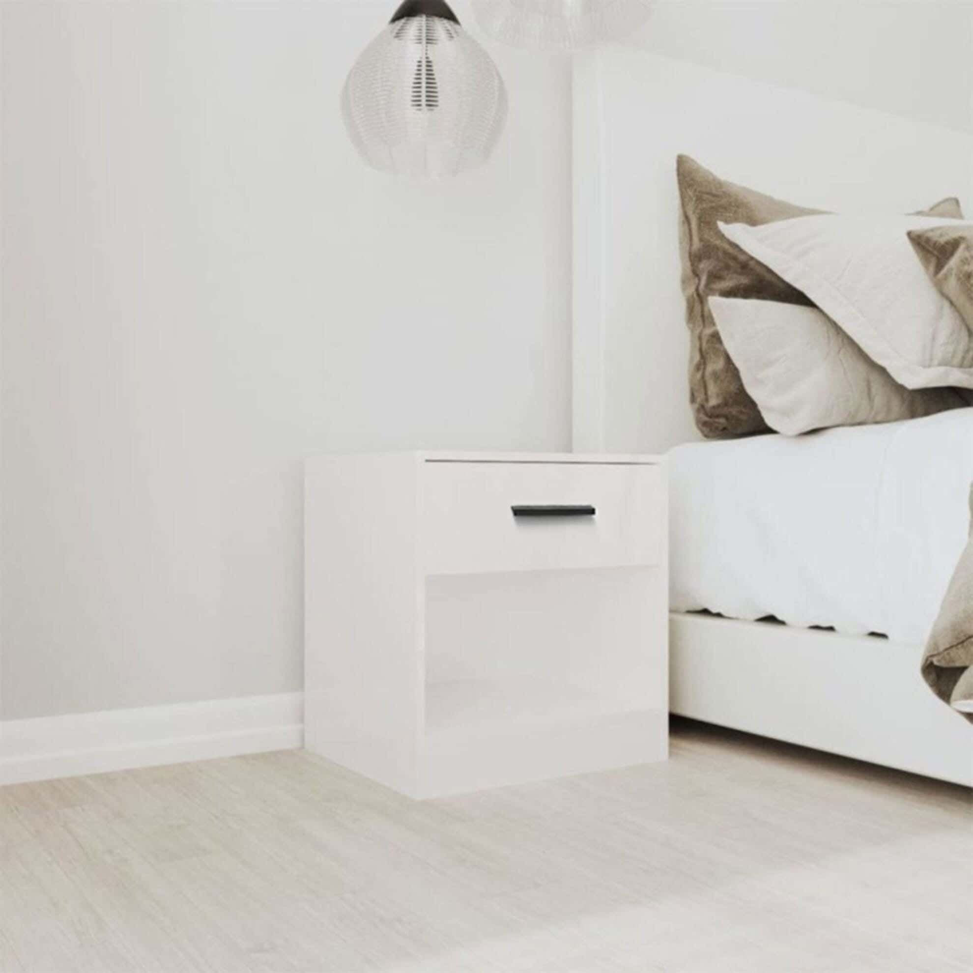 MDF Wood Modern Commode, 45x40x30 cm - White