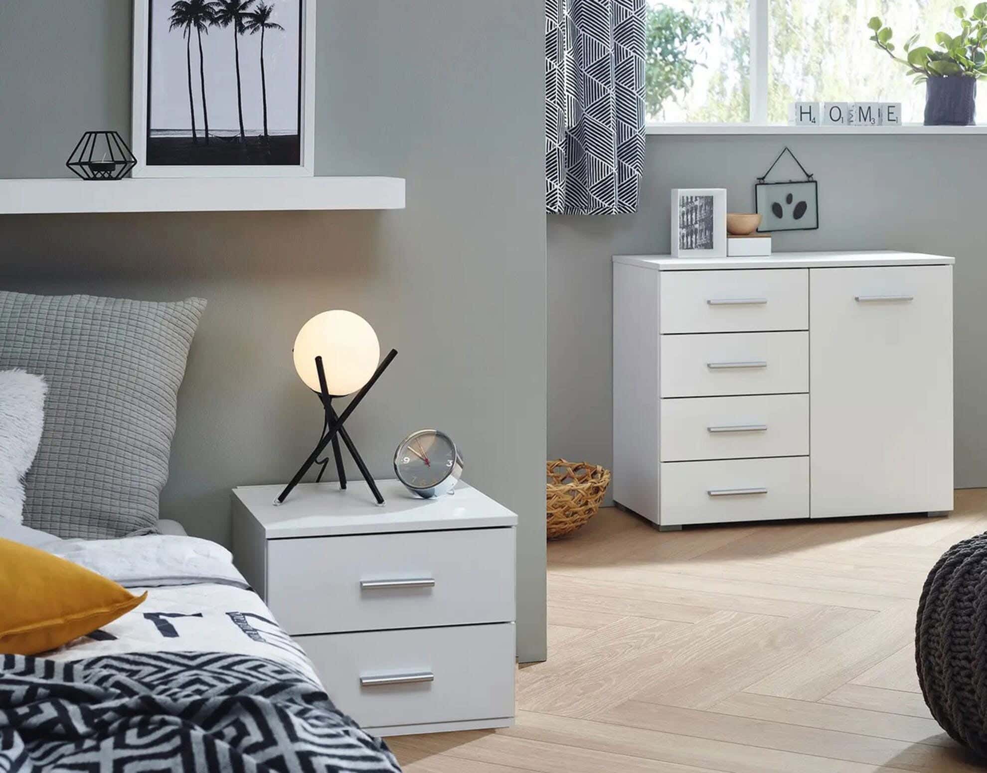 MDF Wood Modern Commode, 41x44x32 cm - White