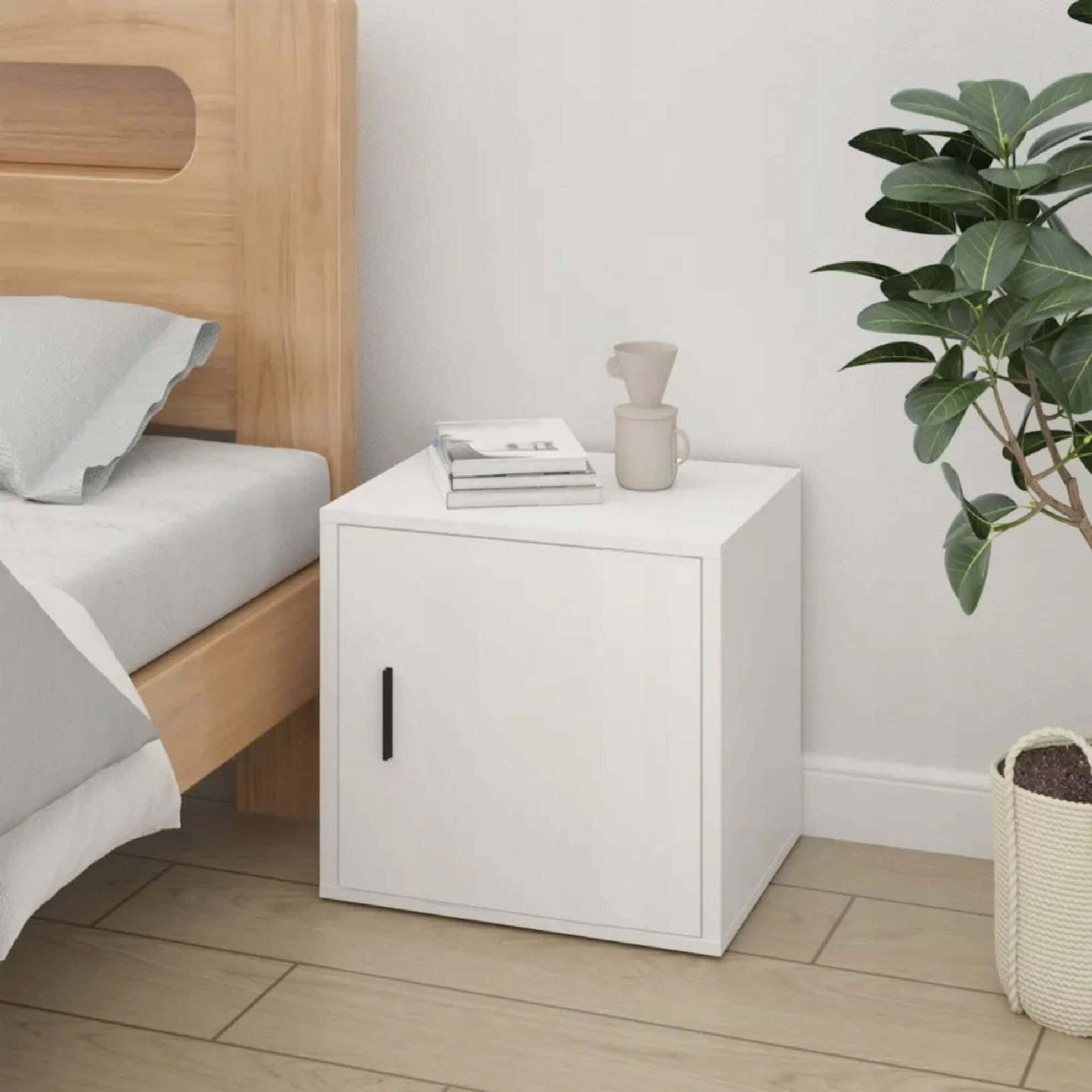 MDF Wood Modern Commode, 45x46x32 cm - White