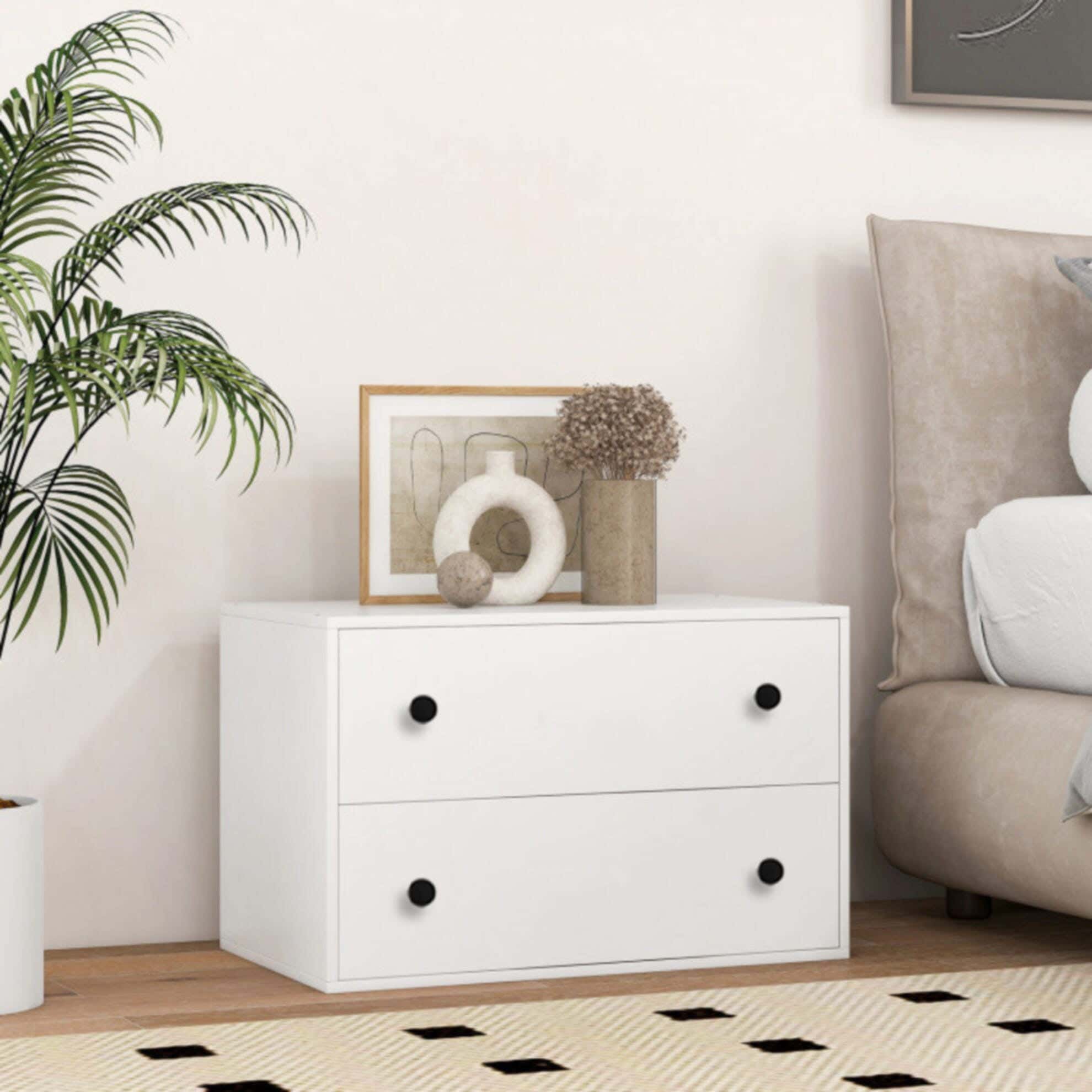 MDF Wood Modern Commode, 41x60x30 cm - White