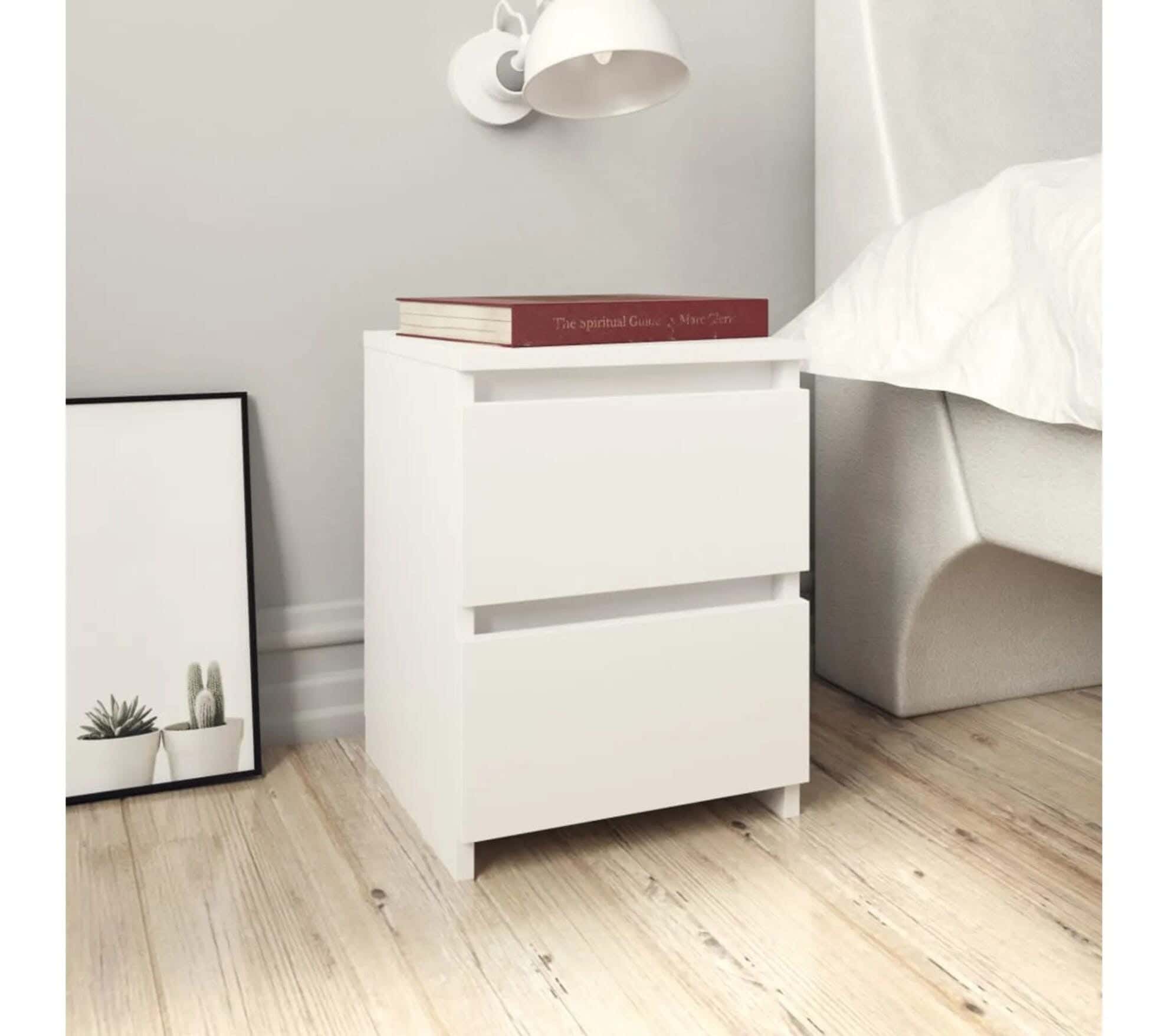 MDF Wood Modern Commode, 50x36x32 cm - White